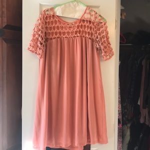 PEACH SHIFT DRESS